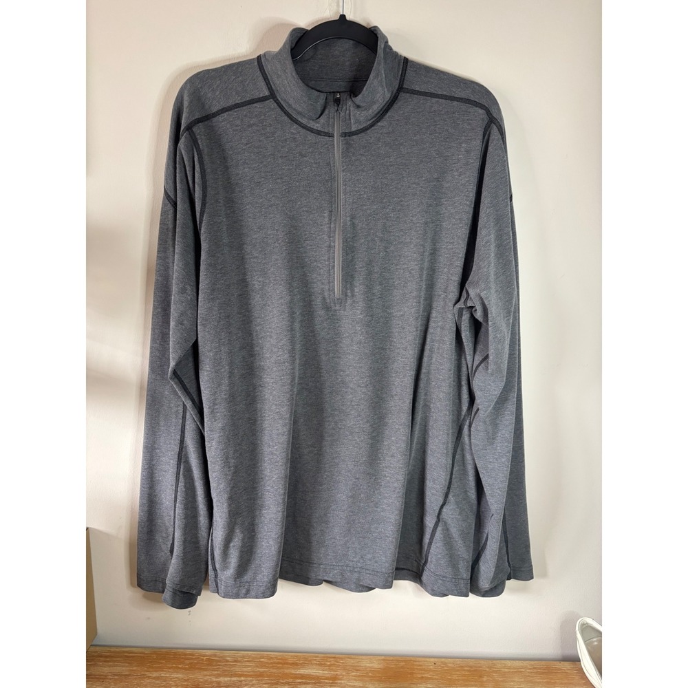 Stio Mens Basis Quarter Zip Pullover‎ Heather Gray XXL 200069 FW21 Long Sleeve